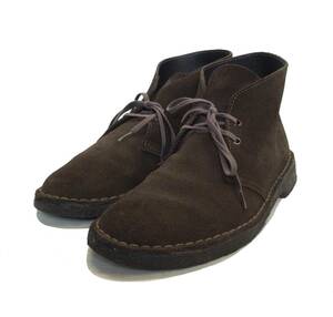 Clarks クラークス スウェード チャッカブーツ ブラウン US71/2 25,5cm位 (ma)