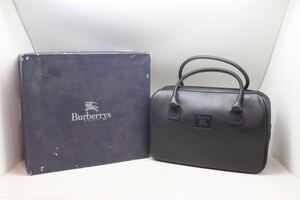 美品/バーバリーズ/Burberrys/レザー/ノバチェック/ハンドバッグ/ブラック