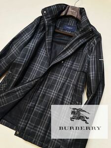 F5【ノバチェック総柄】 定価10万●未使用級BURBERRY LONDON●スポーティー撥水!!ジャンパー　バーバリーレインコーデ　メンズ 三陽商会 L