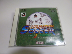 PCエンジン HUMAN フォーメーションサッカーオンＪリーグ HuCARD ケース・取説付き 中古 長期保管品 管理ry0206m