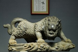 ■観心・時代旧蔵■R104明時代 青石 吸水獣 青石細密細工★古置物★古賞物★古擺件★蒐集家放出★唐物