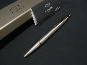 1円 ■極美品■ PARKER パーカー ノック式 ボールペン 筆記用具 文房具 ステーショナリー シルバー系×ゴールド系 AX7384