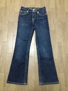 USED★ GAP Denim ブーツカットウォッシュドダメージ加工ストレッチデニム サイズ140㎝