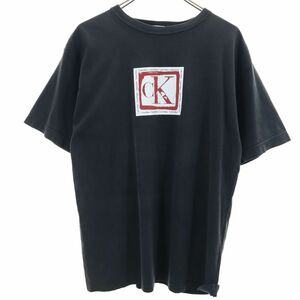 カルバンクラインジーンズ プリント 半袖 Tシャツ M ブラック系 Calvin klein Jeans メンズ