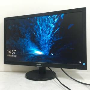 ☆【良品】PHILIPS 273V5LHAB/11 ワイド液晶モニター 27インチ フルHD（1920x1080）DVIx1/D-Subx1/HDMIx1 動作品　