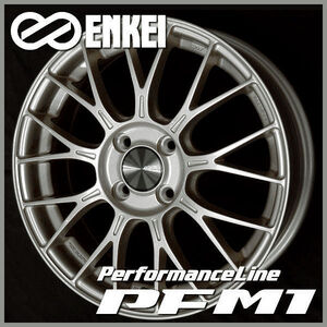 送料無料 フィット 等 ENKEI エンケイ パフォーマンスライン PFM1 ダークシルバー 195/45R17 TOYOタイヤ ホイールセット