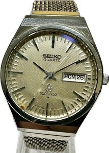 1円～ 希少 SEIKO セイコー スーペリア 4883-8001 メンズ クォーツ デイデイト アンティーク ヴィンテージ 時計