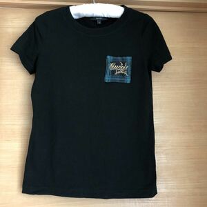 　GUCCI グッチ　半袖Tシャツ Sサイズ　ブラック　黒　レディース　ゴールド　刺繍　綿　コットン　イタリア製　美品　Tシャツ　