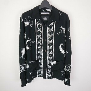 19SS NEIGHBORHOOD ネイバーフッド ALOHA. SWORDFISH / R-SHIRT.LS メンズ トップス アロハ ソードフィッシュ レーヨン 長袖シャツ BLACK M