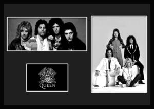 10種類!Queen/クイーン/ROCK/ロックバンドグループ/証明書付きフレーム/BW/モノクロ/ディスプレイ (5-3W)