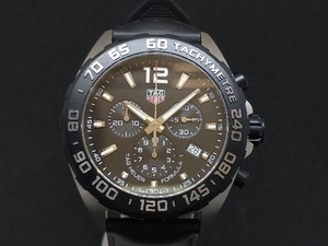 TAG HEUER タグ ホイヤー フォーミュラー1 クロノグラフ クォーツ CAZ1010 SS ラバーベルト ブラック文字盤 メンズ 腕時計 店舗受取可