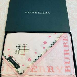 【人気柄】新品/2枚/BURBERRY/ハンカチ/正規品/バーバリー/綿100%/未使用/即決/匿名発送/ノバチェック/y/桜/タオルハンカチ/箱付/ピンク