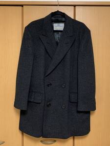 美品 vintage 70’s L－XL相当 Aquascutum MADE IN ENGLAND PureLambswool ダブル コート アクアスキュータム イギリス王室 ビンテージ