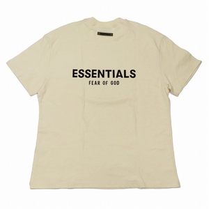 美品 21SS エフオージー エッセンシャルズ FOG ESSENTIALS BACK LOGO T-Shirt Tシャツ 半袖 バックロゴ カットソー S クリーム/1 メンズ