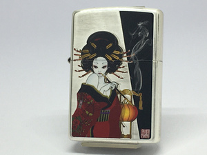 送料無料 ZIPPO[ジッポー]イラストレーター・bAbycAt ZIPPO 煙管と女 70662