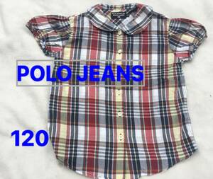 ☆彡1回着　綺麗　 POLO JEANS RALPH LAUREN　半袖ブラウス　１２０　可愛い　送１８５円☆彡