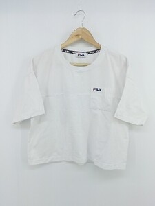 ◇ FILA フィラ 半袖 Tシャツ カットソー サイズM ホワイト レディース P