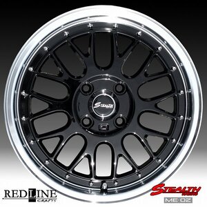 ■ ステルスレーシング ME-02 ■ 新製品!!　ドレスアップサイズ, 15x5.5J　軽四カスタム用ホイール + MAYRUN 165/50R15 タイヤ付4本セット