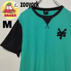 usa古着 ZOOYORK Tシャツ　ベースボールT グリーン　M HIPHOP