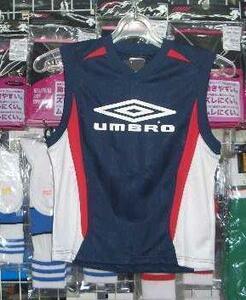 在庫処分 アンブロ ジュニアノースリーブ紺160cm umbro キッズ 子供 新品 レトロ 即決価格*