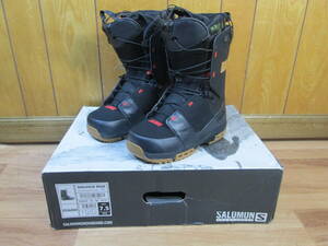 ● SALOMON スノーボードブーツ DIALOGUE WIDE 25.5cm 黒 紐引きモデル ●