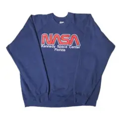 USA製 80s TRENCH NASA ネイビー L スウェット