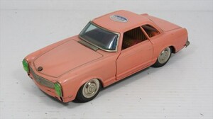 [珍品]イチコー メルセデス ベンツ 230SL ブリキ フリクション ピンク イチコーシール付き 1960年代 当時物