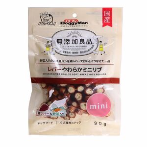 （まとめ買い）ドギーマン 無添加良品 レバーやわらかミニリブ 90g 犬用おやつ 〔×12〕