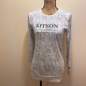 美品★KITSON★グレー★花柄★ボタニカル★トップス★S長袖Tシャツ 