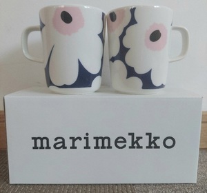 限定品＆廃盤！marimekko フィンエアー限定 Finnair フィンランド航空 マリメッコ UNIKKO ウニッコ マグカップ 2個セット