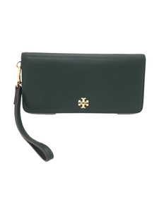 TORY BURCH◆トリーバーチ/長財布/レザー/GRN/無地/メンズ