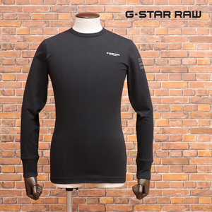 1円/G-STAR RAW/XXSサイズ/ロンT BASE R T L/S D17684-336 ジャージー快適 ロゴ ワンポイント 長袖 新品/黒/ブラック/jh106/