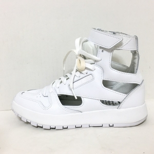 メゾンマルジェラ Maison Margiela ショートブーツ 24.5 - レザー 白 レディース タビ/レースアップ/Reebokコラボ 靴