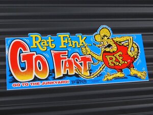 ◆送料\110◆【Rat Fink・ラットフィンク】※《バンパーステッカー・GO FAST》　RDF051　80×180mm　MOONEYES　ムーンアイズ