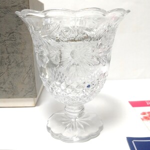 HOYA CRYSTAL ホヤクリスタル ROSE BOWL 　ローズボウル 花器 花瓶 ガラス フラワーベース クリスタル ギフト MITSUKOSHI