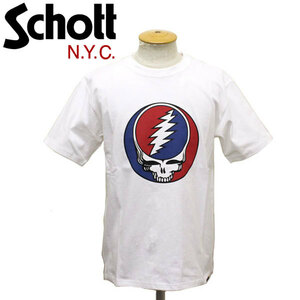 Schott (ショット) 3113104 GRATEFUL DEAD SST STEAL YOUR FACE グレイトフル デッド Tシャツ 01WHITE M