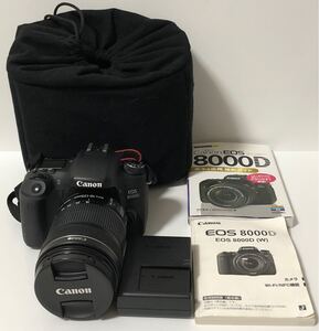 【稼動品】Canon EOS 8000D DS126481 デジタル一眼レフカメラ キャノン EFS18-135mmレンズ 1円〜