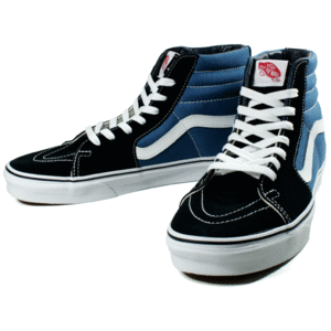 新品 VANS バンズ US アメリカ企画 スケートハイ SK8HI ハイカット 青紺 スニーカー レディース US6.5（24.5cm）