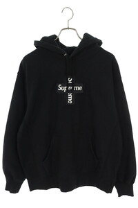 シュプリーム 20AW Cross Box Logo Hooded Sweatshirt サイズ:M クロスボックスロゴフーデッドスウェットシャツパーカー 中古 SB01