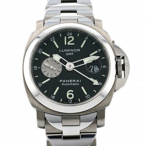 パネライ PANERAI ルミノール GMT PAM00161 ブラック文字盤 中古 腕時計 メンズ