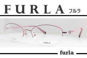 ◆FURLA フルラ　◆婦人メガネフレーム　◆VFU-611J カラー 0A85 (グレイッシュピンク)