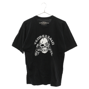 TENDERLOIN テンダーロイン T-TEE 5 TILL DEATH DO US PARTプリントクルーネック半袖Tシャツ ブラック