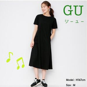 sale!新品タグ付☆ GU ジーユー☆マーセライズドAラインワンピース