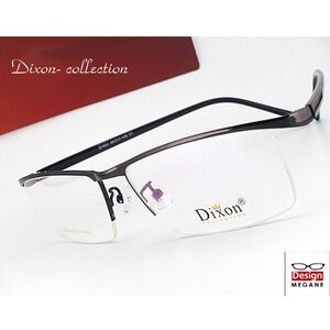 【度付レンズ無料は当店だけ】 眼鏡一式☆度入UVレンズ込★designメガネ★Dixon Collection ハーフリム Black スクエア メタル×セル