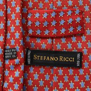 STEFANO RICCI【ステファノリッチ】 赤レッド亀さん総柄ネクタイ