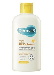 新品 ダーマビーエブリデーサンブロックDerma B 日焼け止め 韓国コスメ エブリデーサンブロック SPF50+ PA++++ 200ml