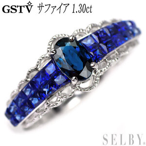 GSTV K18WG サファイア リング 1.30ct ミステリーセッティング 新入荷 出品1週目 SELBY