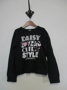 DAISYLOVERS黒地プリントトレーナー　サイズ135LL（USED)41720