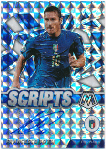 Francesco Totti 2021-22 Panini Mosaic FIFA Road to World Cup Scripts Silver Prizm Auto プリズムオート フランチェスコ・トッティ