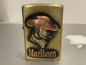 1円 ZIPPO ライター マルボロ Marlboroジッポ Zippoオイルライター真鍮製 中古品 喫煙グッズ ジッポー 火花確認済R674363